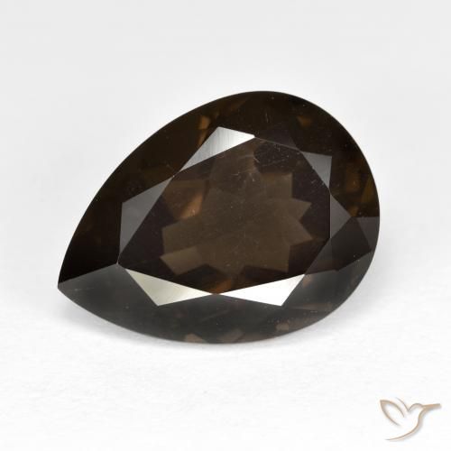 6.21ct 天然 チョコレートブラウン スモーキークォーツ, 洋梨の形, VVS-VS