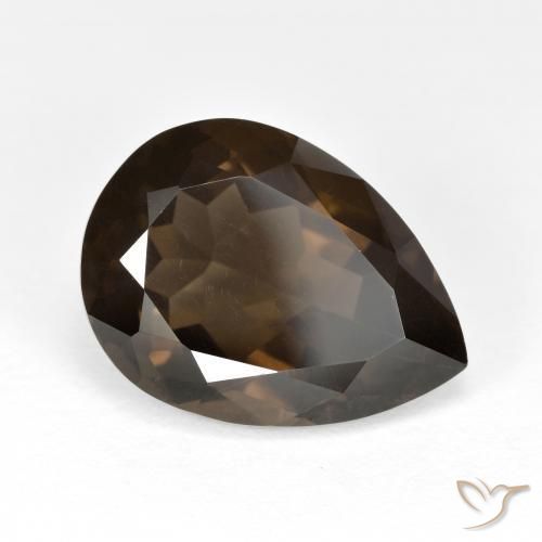6.74ct 天然 ブラウン スモーキークォーツ, 洋梨の形, VVS-VS