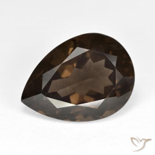 6.71ct 天然 ブラウン スモーキークォーツ, 洋梨の形, VVS-VS