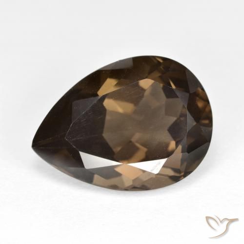 6.51ct 天然 チョコレートブラウン スモーキークォーツ, 洋梨の形, VVS-VS