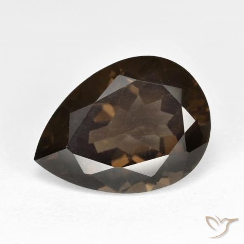 6.29ct 天然 ブラウン スモーキークォーツ, 洋梨の形, VVS-VS