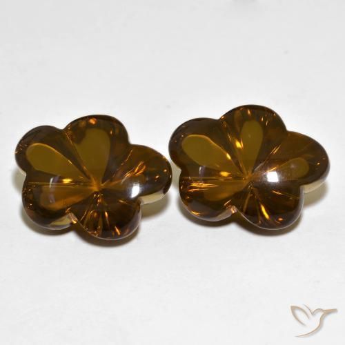 Shop natural 19.11ct ウォームブラウン スモーキークォーツ gems, フラワーカット, from ブラジル at GemSelect. In stock, global shipping!