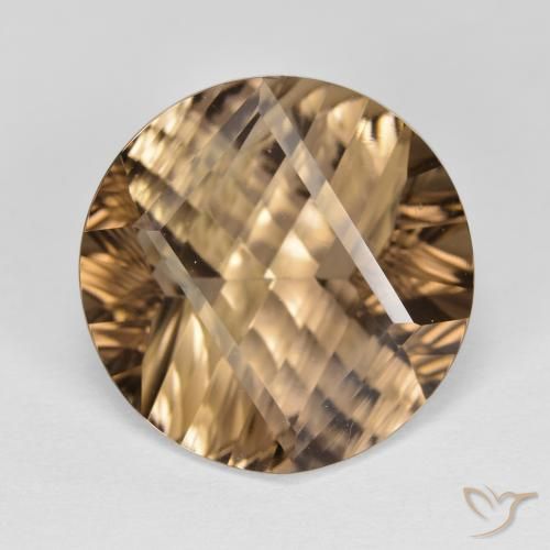9.97ct 天然 薄いモカ スモーキークォーツ, ラウンド, VVS