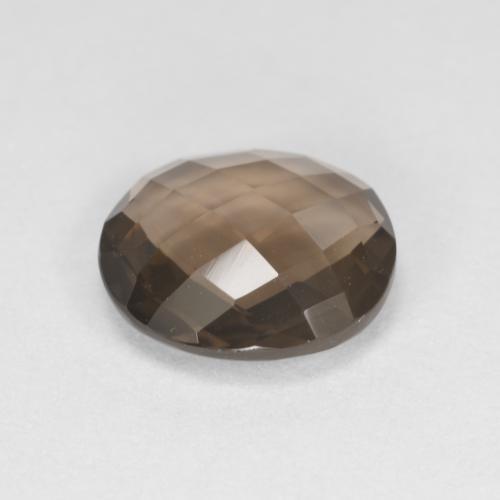 1.72カラットの天然ミディアムブラウンスモーキークォーツ（9.2×8.1 mm・オーバルカット）