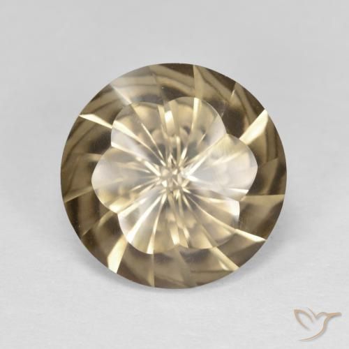 4.72ct 天然 ウォームブラウン スモーキークォーツ, ラウンド, VS