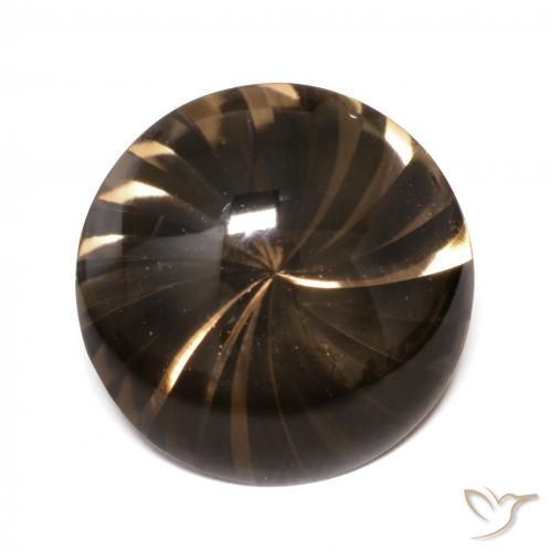 12.11ct 天然 ミディアムブラウン スモーキークォーツ, ラウンド, 透明