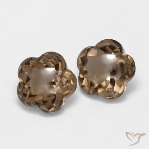 Shop natural 9.94ct 薄いモカ スモーキークォーツ gems, フラワーカット, from ブラジル at GemSelect. In stock, global shipping!