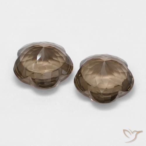 Shop natural 9.94ct 薄いモカ スモーキークォーツ gems, フラワーカット, from ブラジル at GemSelect. In stock, global shipping!