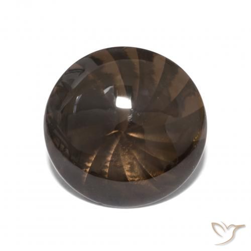 4.93ct 天然 ミディアムブラウン スモーキークォーツ, ラウンド, 透明