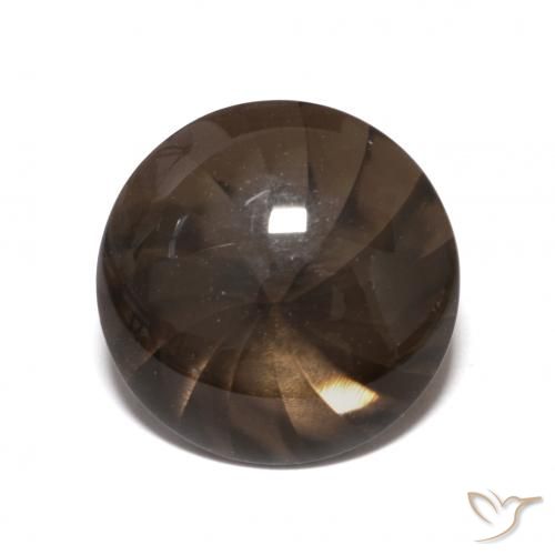 5.56ct 天然 アンバーブラウン スモーキークォーツ, ラウンド, 透明