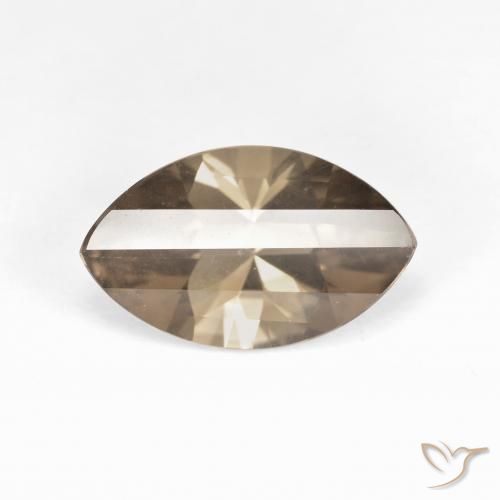 2.73ct 天然 ミディアム薄いブラウン スモーキークォーツ, マーキーズ, VVS