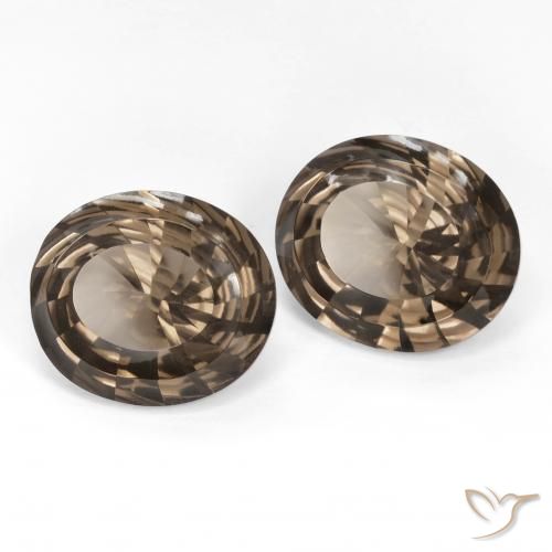Shop natural 13.67ct ミディアム薄いブラウン スモーキークォーツ gems, 楕円形, from ブラジル at GemSelect. In stock, global shipping!