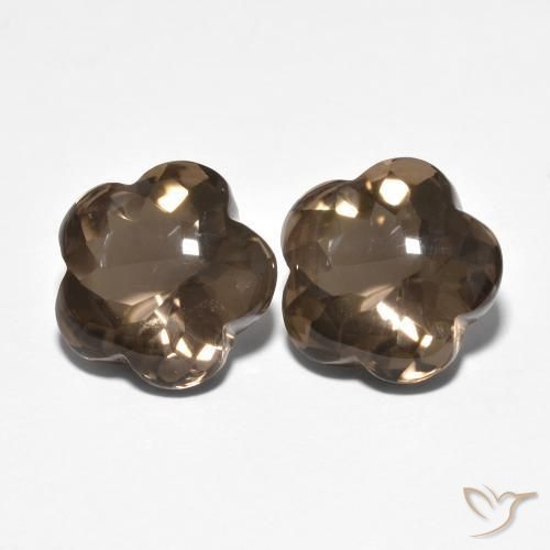 Shop natural 9.81ct アンバーブラウン スモーキークォーツ gems, フラワーカット, from ブラジル at GemSelect. In stock, global shipping!