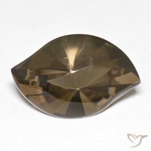 10.26ct 天然 ミディアム薄いブラウン スモーキークォーツ, マーキーズ, 透明