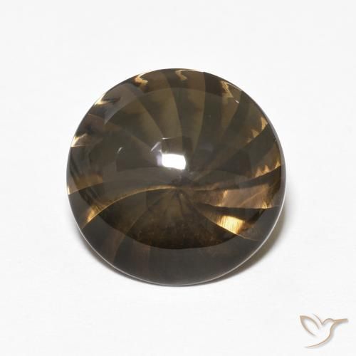 5.21ct 天然 ブラウン スモーキークォーツ, ラウンド, 透明