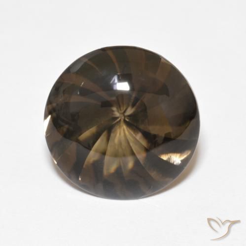 5.06ct 天然 ジンジャーブレッドブラウン スモーキークォーツ, ラウンド, 透明