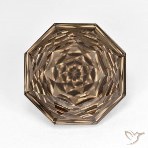 8.80ct 天然 ウォームブラウン スモーキークォーツ, エメラルドカット, VVS