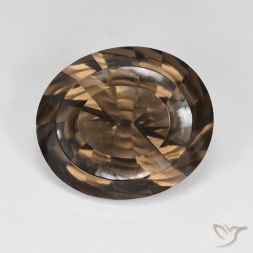 6.58ct 天然 チョコレートブラウン スモーキークォーツ, 楕円形, VVS