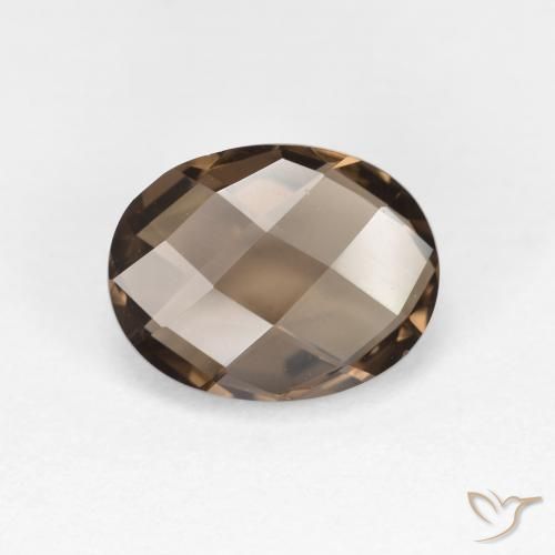 1.74ct 天然 ライトブラウン スモーキークォーツ, 楕円形, VVS-VS