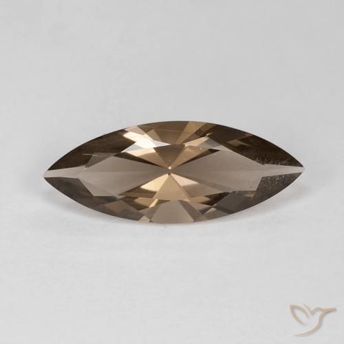 2.96ct 天然 薄いモカ スモーキークォーツ, マーキーズ, VS