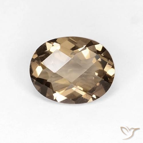 2.45ct 天然 モカブラウン スモーキークォーツ, 楕円形, VVS-VS