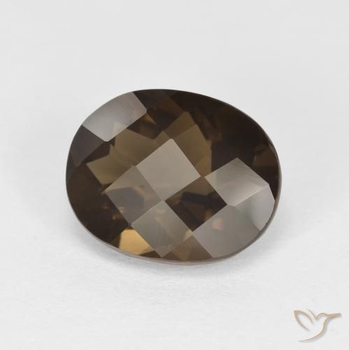2.42ct 天然 ミディアムブラウン スモーキークォーツ, 楕円形, VVS