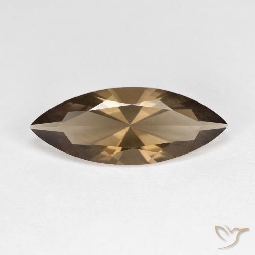 2.96ct 天然 ミディアム薄いブラウン スモーキークォーツ, マーキーズ, VVS