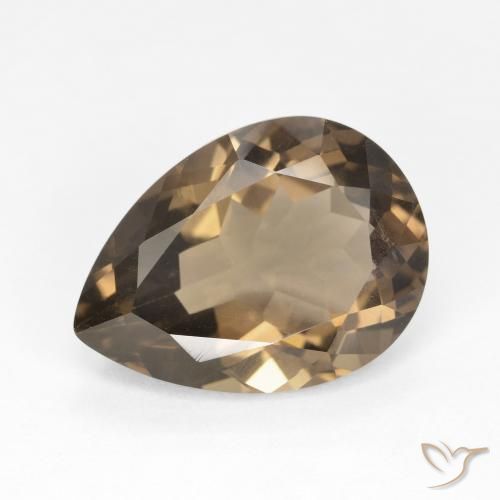 6.31ct 天然 Medium Light-Brown スモーキークォーツ, 洋梨の形, VVS-VS