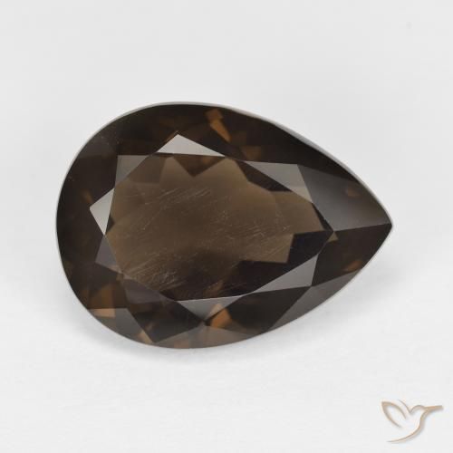 6.11ct 天然 ブラウン スモーキークォーツ, 洋梨の形, VVS