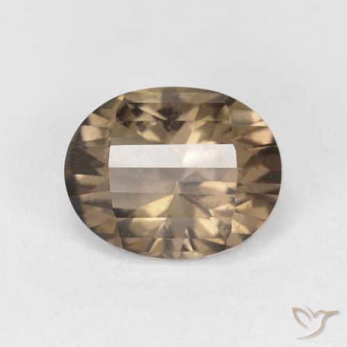 2.66ct 天然 Medium Light-Brown スモーキークォーツ, 楕円形, VS