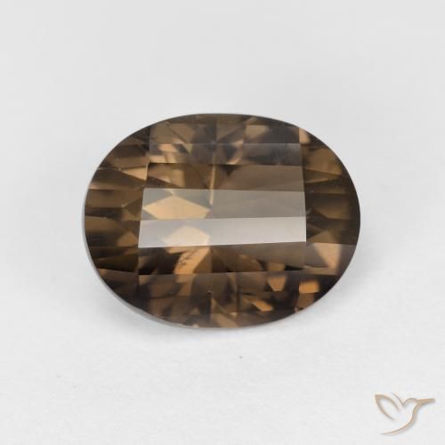 2.54ct 天然 ミディアムブラウン スモーキークォーツ, 楕円形, VS