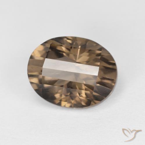 2.61ct 天然 Medium Light-Brown スモーキークォーツ, 楕円形, VS