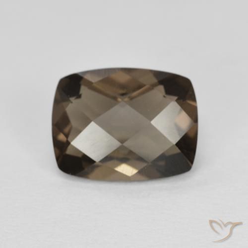 1.97ct 天然 ミディアムブラウン スモーキークォーツ, クッション, VVS