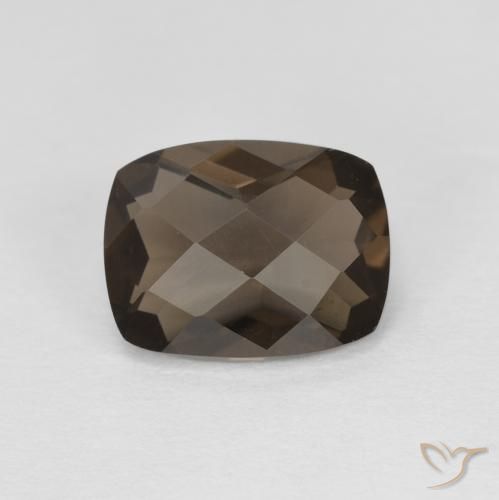 1.89ct 天然 アンバーブラウン スモーキークォーツ, クッション, VVS