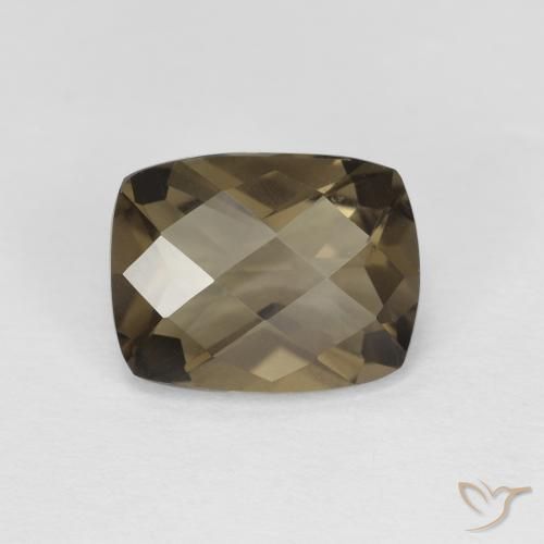 1.90ct 天然 ミディアムブラウン スモーキークォーツ, クッション, VVS