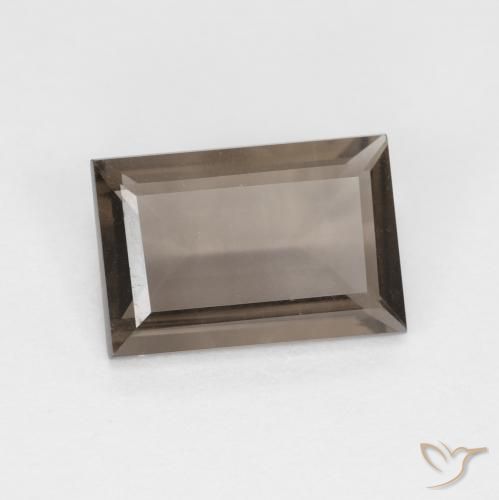 1.44ct 天然 ヒッコリーブラウン スモーキークォーツ, バゲット, VVS