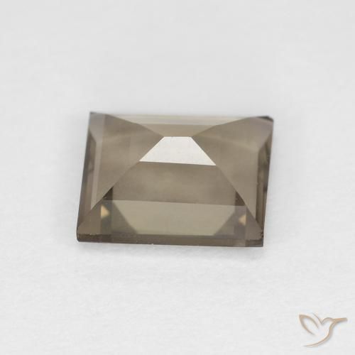 0.92カラットの天然Medium Light-Brownスモーキークォーツ、バゲット、VVS