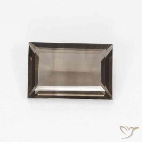 1.43ct 天然 ライトブラウン スモーキークォーツ, バゲット, VVS