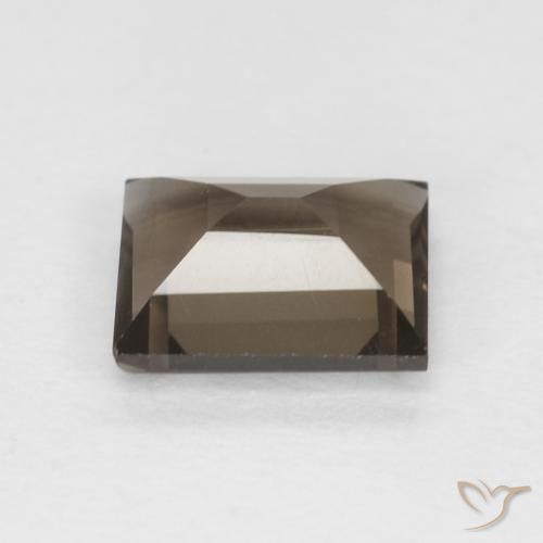 0.86カラットの天然Medium Dark-Brownスモーキークォーツ、バゲット、VVS