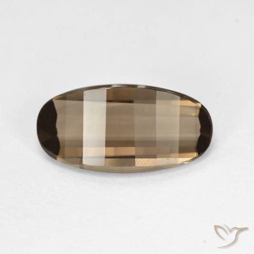 2.73ct 天然 ライトブラウン スモーキークォーツ, 楕円形, VVS