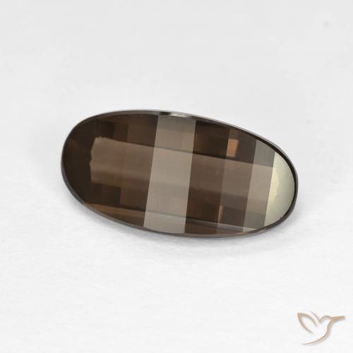 2.85ct 天然 ミディアムブラウン スモーキークォーツ, 楕円形, VVS