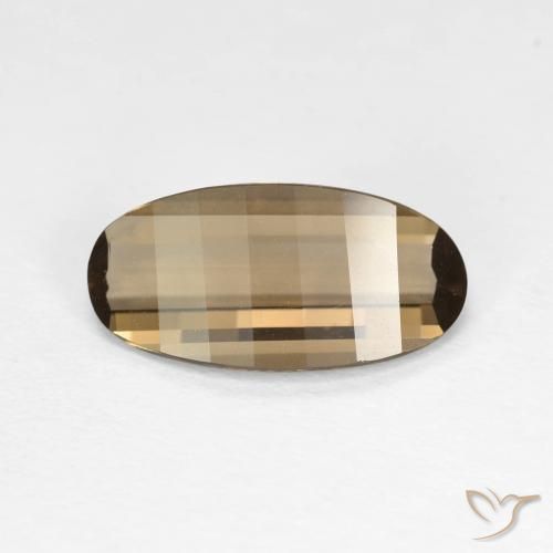2.28ct 天然 薄いモカ スモーキークォーツ, 楕円形, VVS