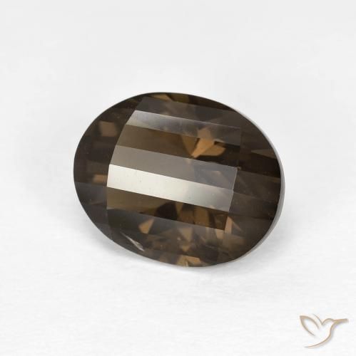 2.54ct 天然 ミディアムブラウン スモーキークォーツ, 楕円形, VVS