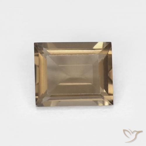 0.88ct 天然 Medium Light-Brown スモーキークォーツ, バゲット, VVS