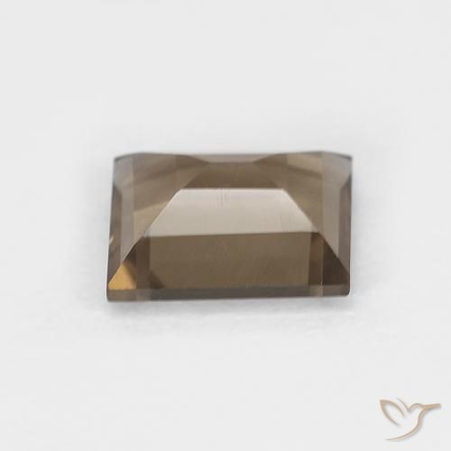 0.88カラットの天然Medium Light-Brownスモーキークォーツ、バゲット、VVS