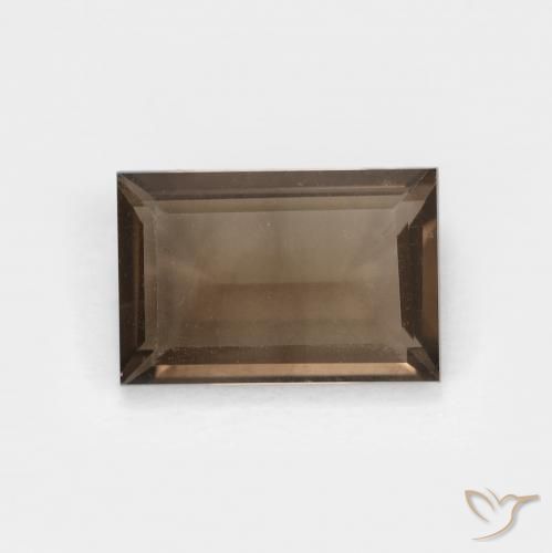 1.43ct 天然 ウォームブラウン スモーキークォーツ, バゲット, VVS
