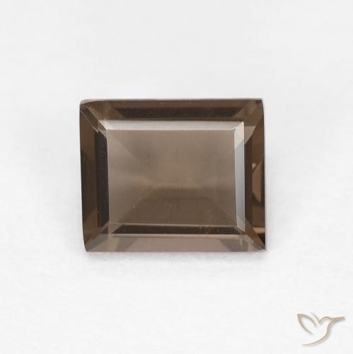 0.82ct 天然 ヒッコリーブラウン スモーキークォーツ, バゲット, VVS
