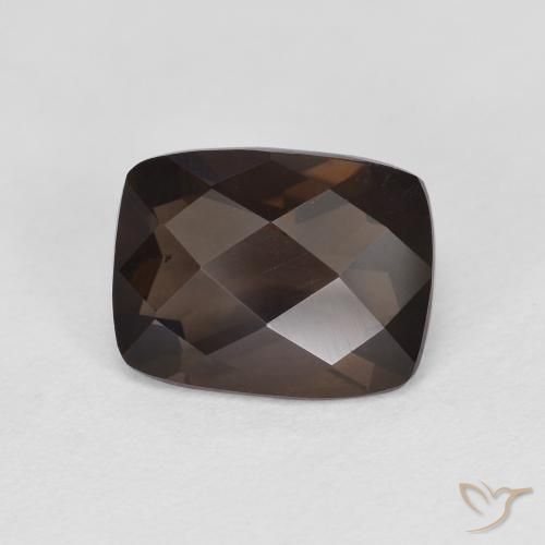 1.97ct 天然 ディープブラウン スモーキークォーツ, クッション, VS