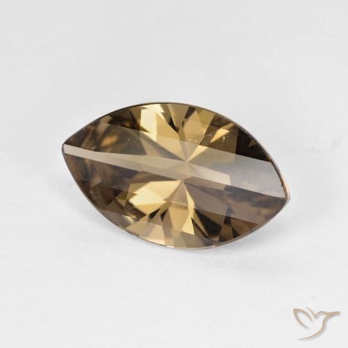 2.49ct 天然 薄いコーヒーブラウン スモーキークォーツ, マーキーズ, VVS