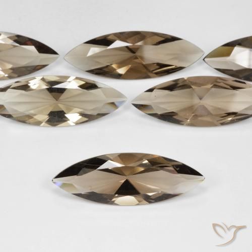 6.14ct 天然 ミディアムブラウン スモーキークォーツ, マーキーズ, VVS